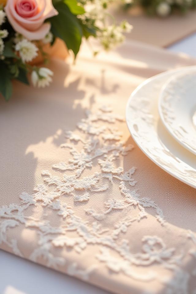 Mehrlagige Tischinszenierung für eine Hochzeit